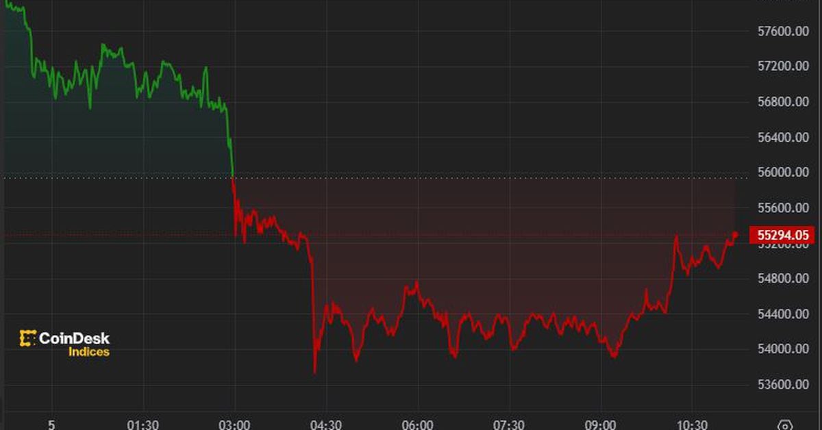 Bitcoin Slumps Below $54K as Mt. Gox Flags Repayments